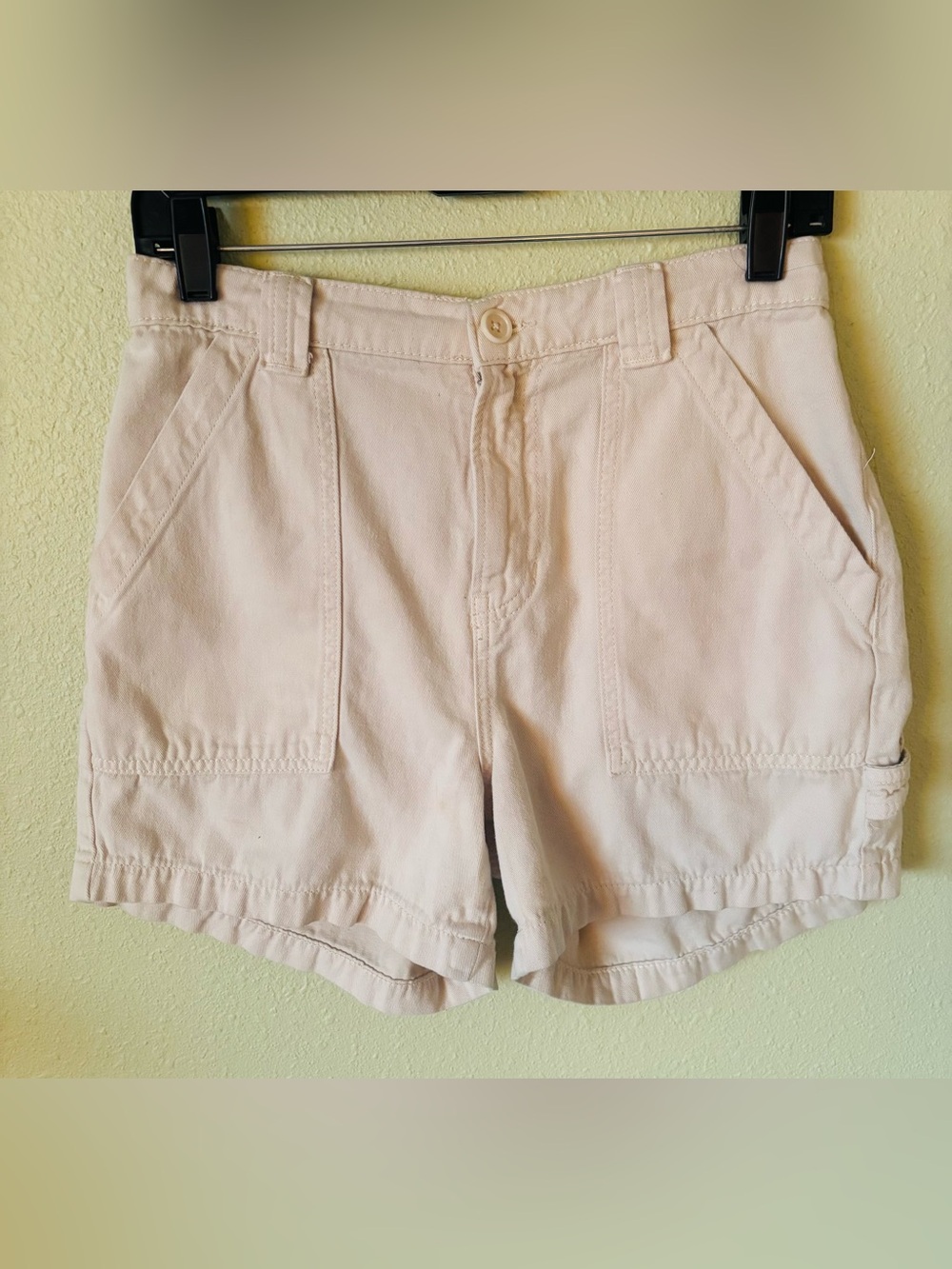 Reformation Jeans  Almond Beige Pierce Utility Shorts Size: 27 - Picture 5 of 7